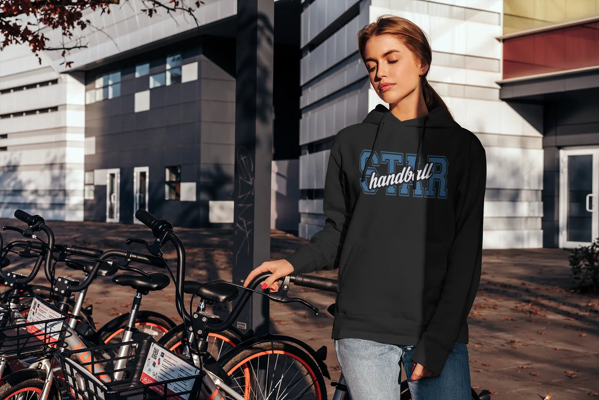 Bluza damska Handball Star – bluza z kapturem dla fanek piłki ręcznej - obrazek 8